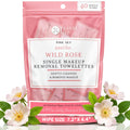 Pink Sky Wild Rose Makeup Remover Wipes – 40-Count, Individually Wrapped, Hydrating Rose Facial Towelettes