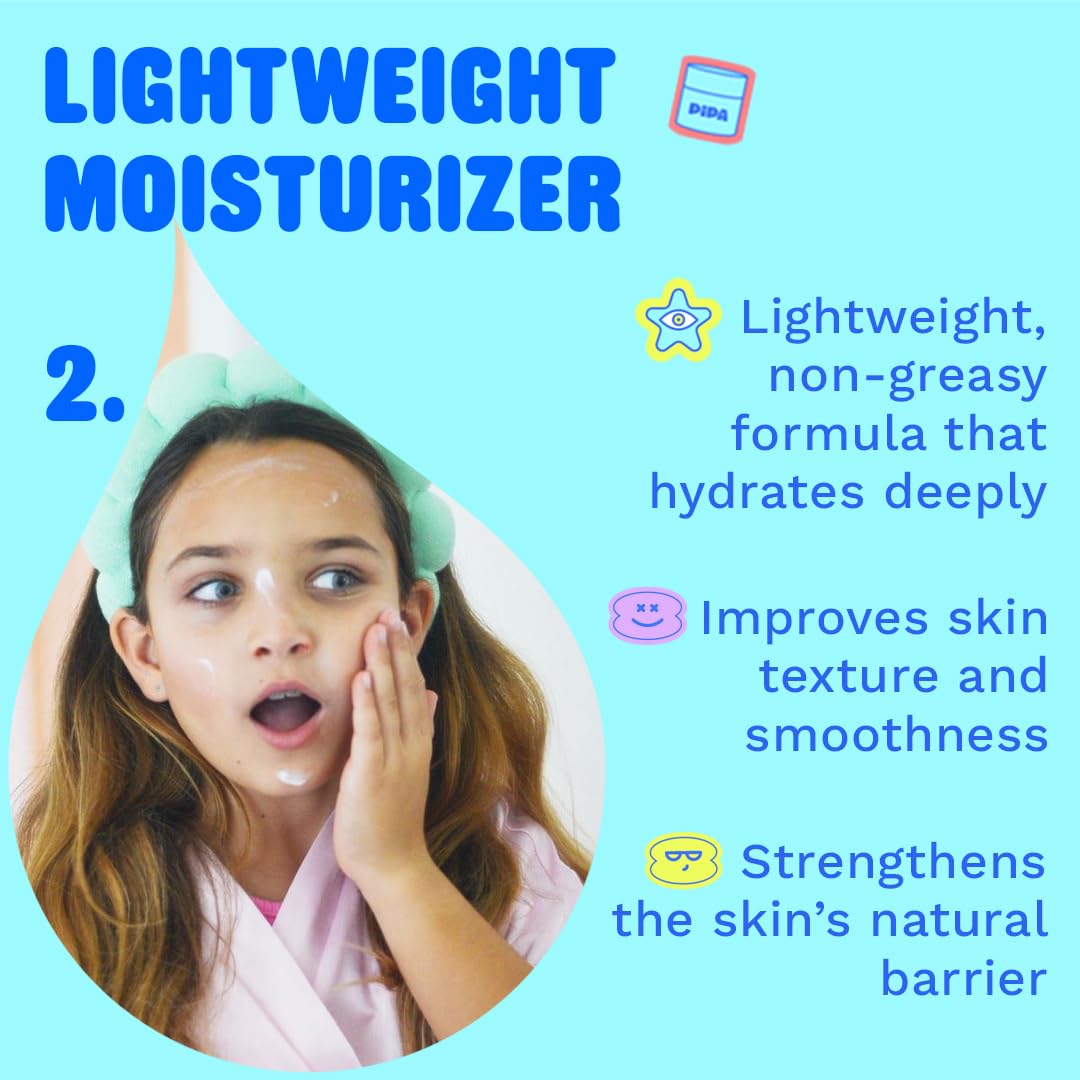 Pipa Daily Glow Bundle for Kids & Tweens | Gentle Cleanser + Lightweight Moisturizer + Pouch
