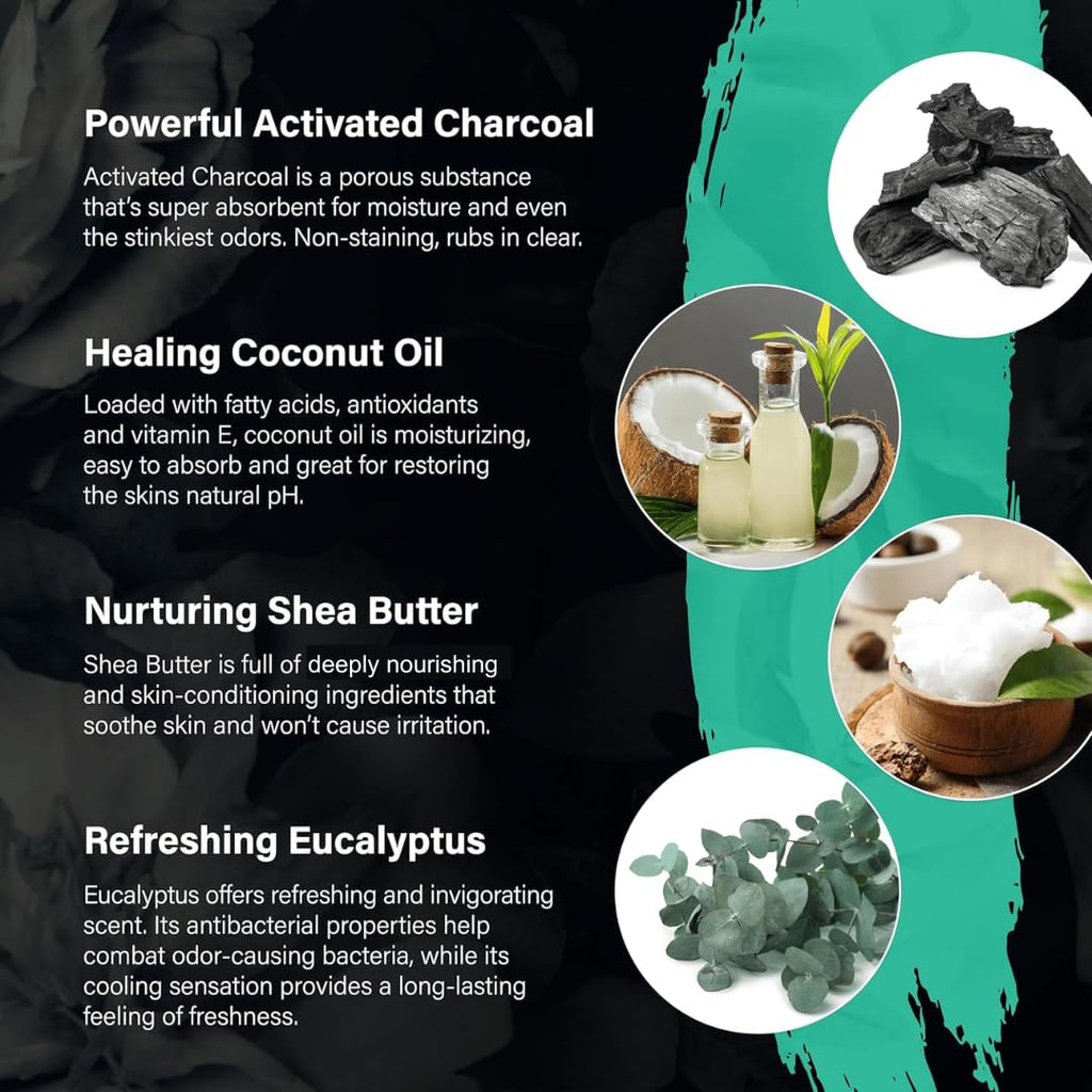 PiperWai Natural Deodorant Cream – Aluminum-Free, Activated Charcoal & Magnesium | Vegan 2 oz Jar (2-Pack)
