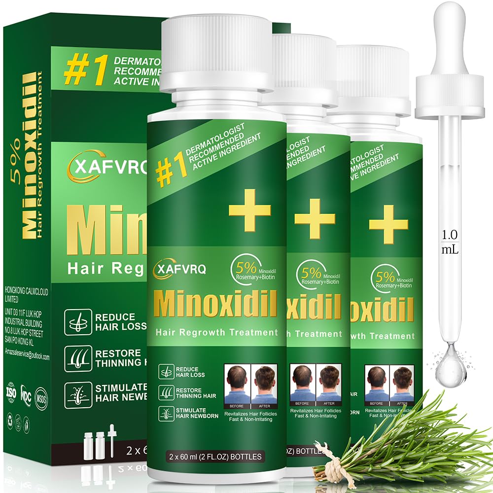 Pipuxi 5% Minoxidil Hair Growth Serum for Men & Women – Rosemary & Biotin