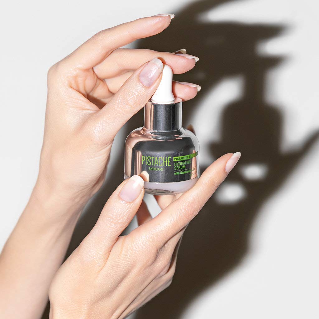 Pistaché Skincare Pistachio Oil Serum with Hyaluronic Acid – Hydration & Brightening, 1 oz