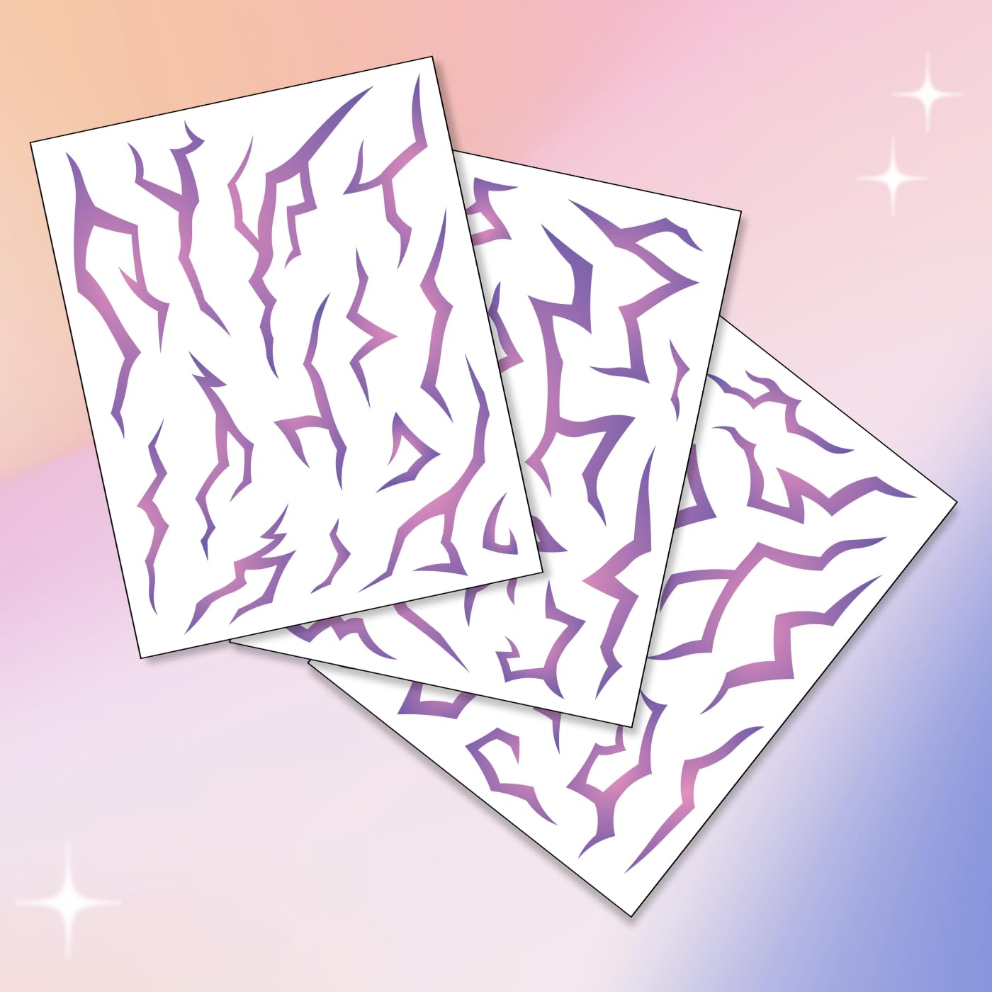 Pixel Hearts UV Glow Demon Tattoos – Blacklight Neon Blue for Cosplay & Parties