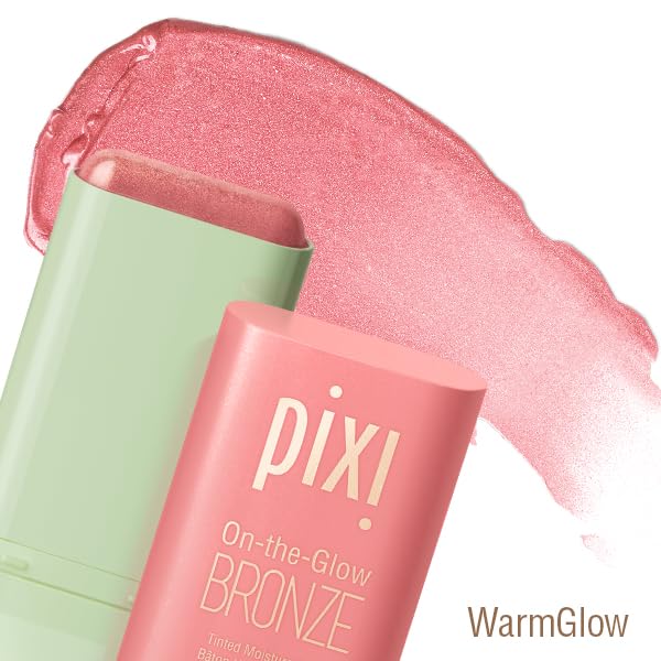 Pixi Beaming Bliss On-the-Glow Trio – Hydrating Cheek Tint, Bronzer & Highlighter (Travel Size, Vegan)