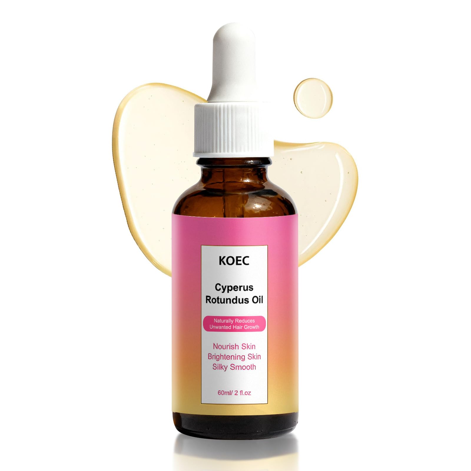 PKQLQ Organic Cyperus Rotundus Oil for Hair Removal – Pure, Natural Hair Inhibitor for Face & Body