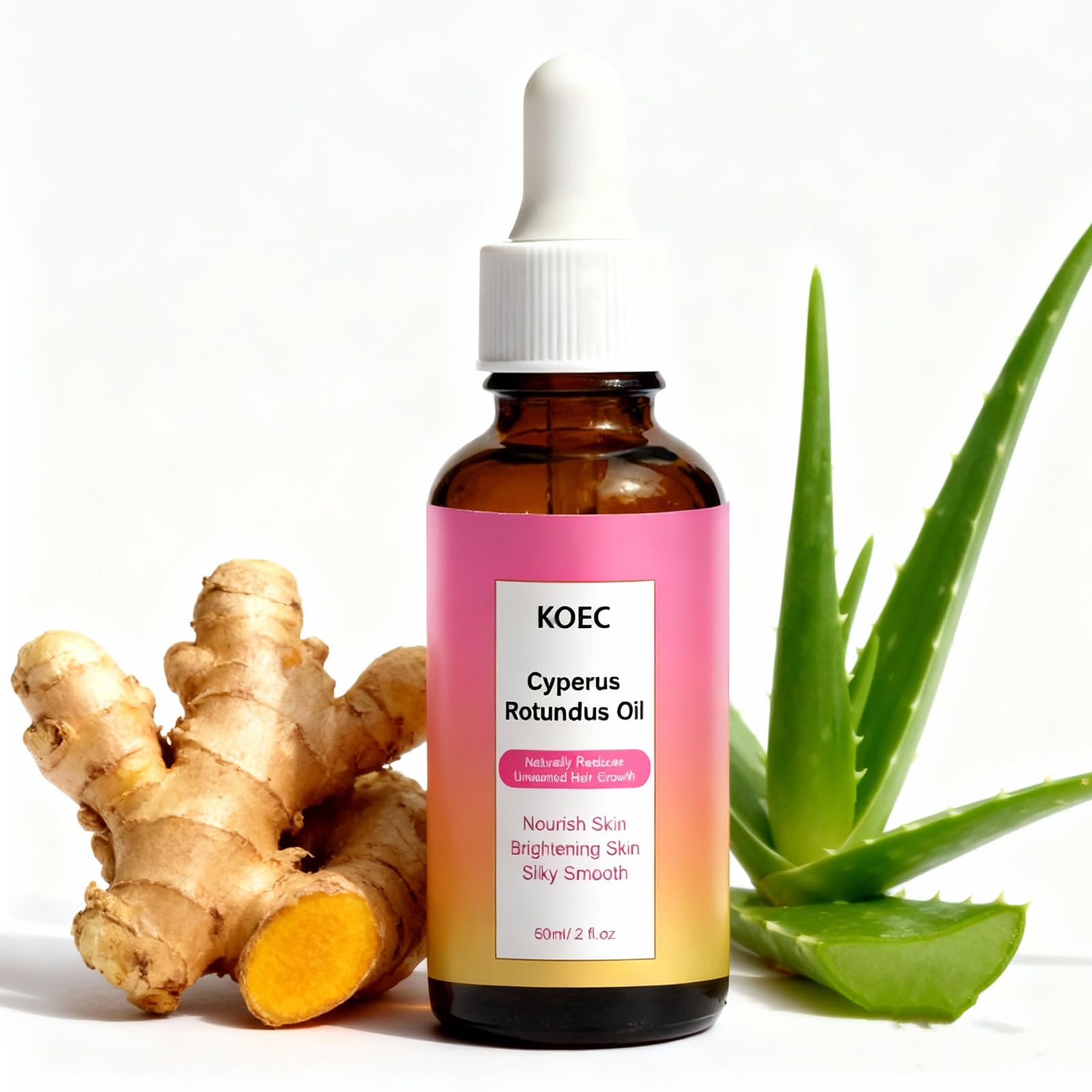 PKQLQ Organic Cyperus Rotundus Oil for Hair Removal – Pure, Natural Hair Inhibitor for Face & Body