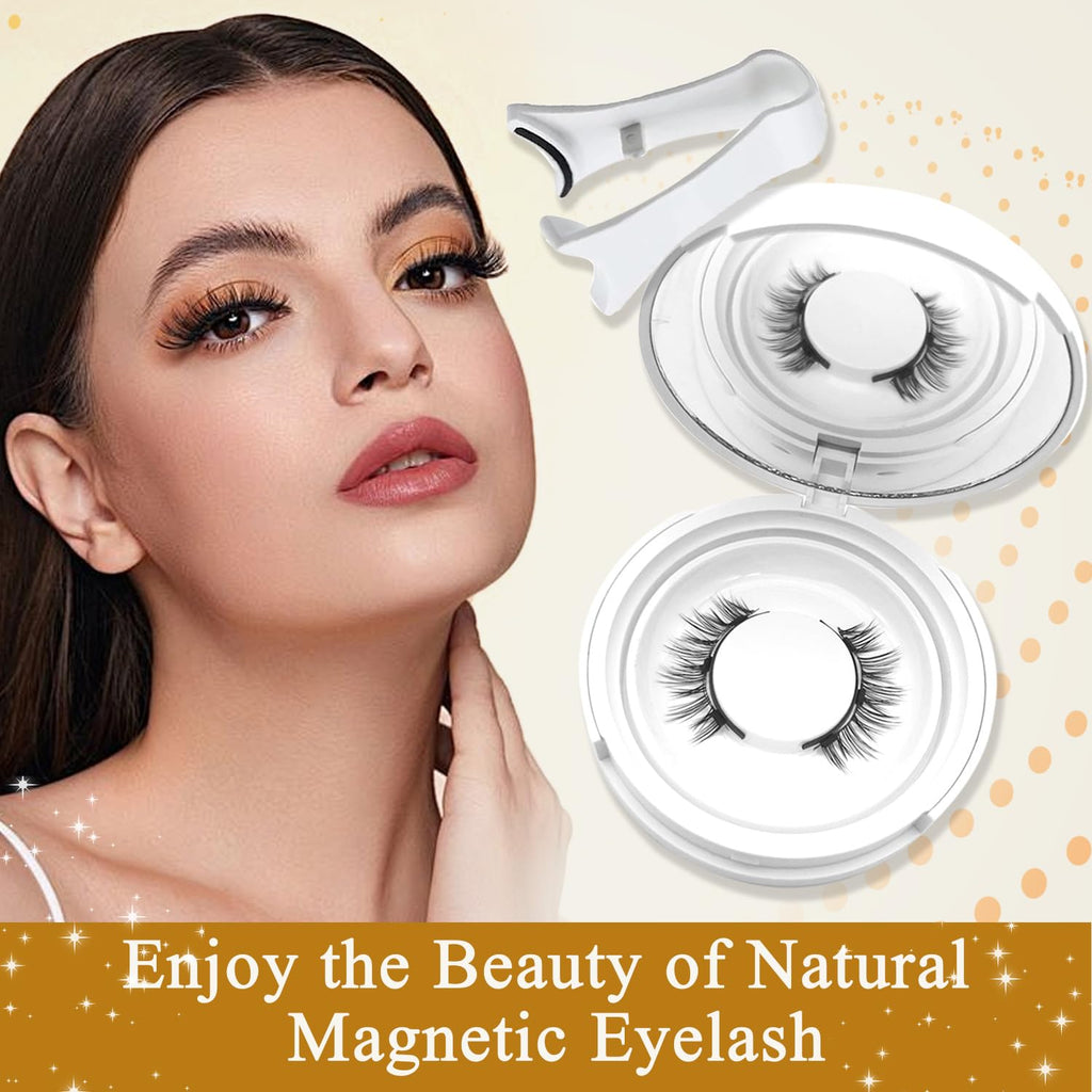 PKsiauya Ginani Magnetic Lashes with Applicator – Reusable, No Glue, Lightweight Comfort