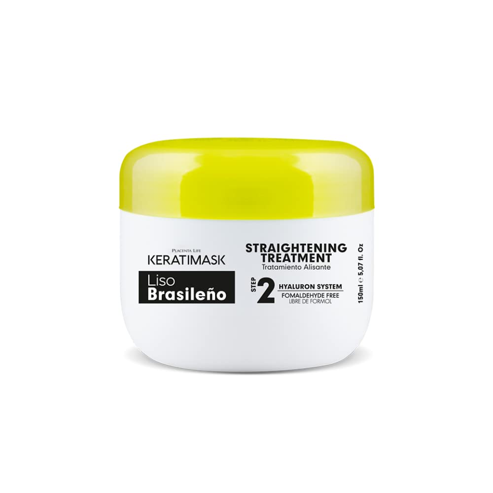 Placenta Life Keratimask Hair Brazilian Straightening Kit – Hyaluronic Acid & Keratin, Formaldehyde-Free