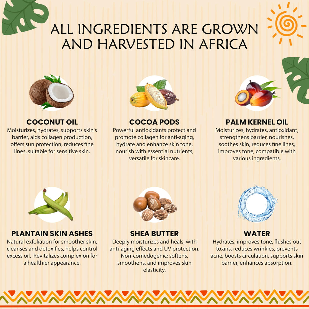 Plant Guru Raw African Black Soap – 10 lb Bulk Bars from Ghana | Natural Skin & Hair Cleanser