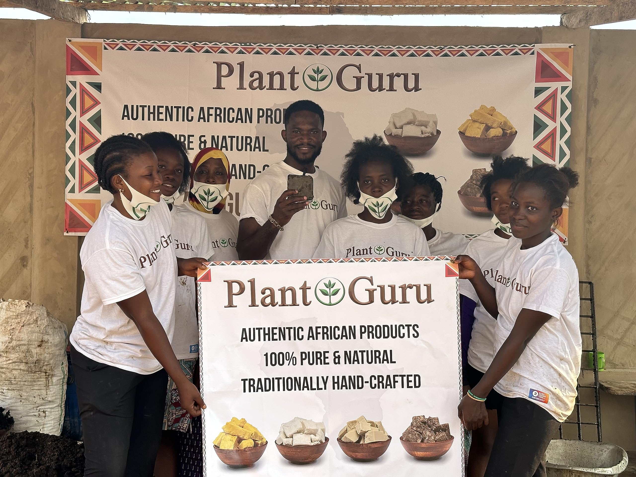 Plant Guru Raw African Black Soap – 10 lb Bulk Bars from Ghana | Natural Skin & Hair Cleanser