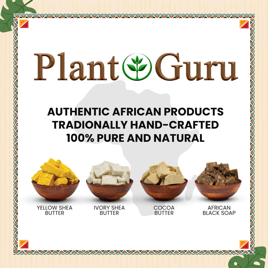 Plant Guru Raw African Black Soap – 5 lbs Bulk Bars, 100% Natural from Ghana