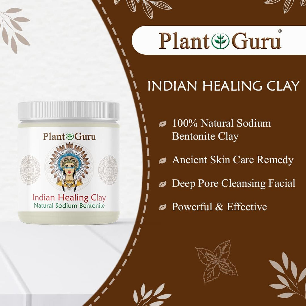 Plant Guru Sodium Bentonite Clay Powder 5 lbs – Indian Healing Clay for Deep Pore Cleansing