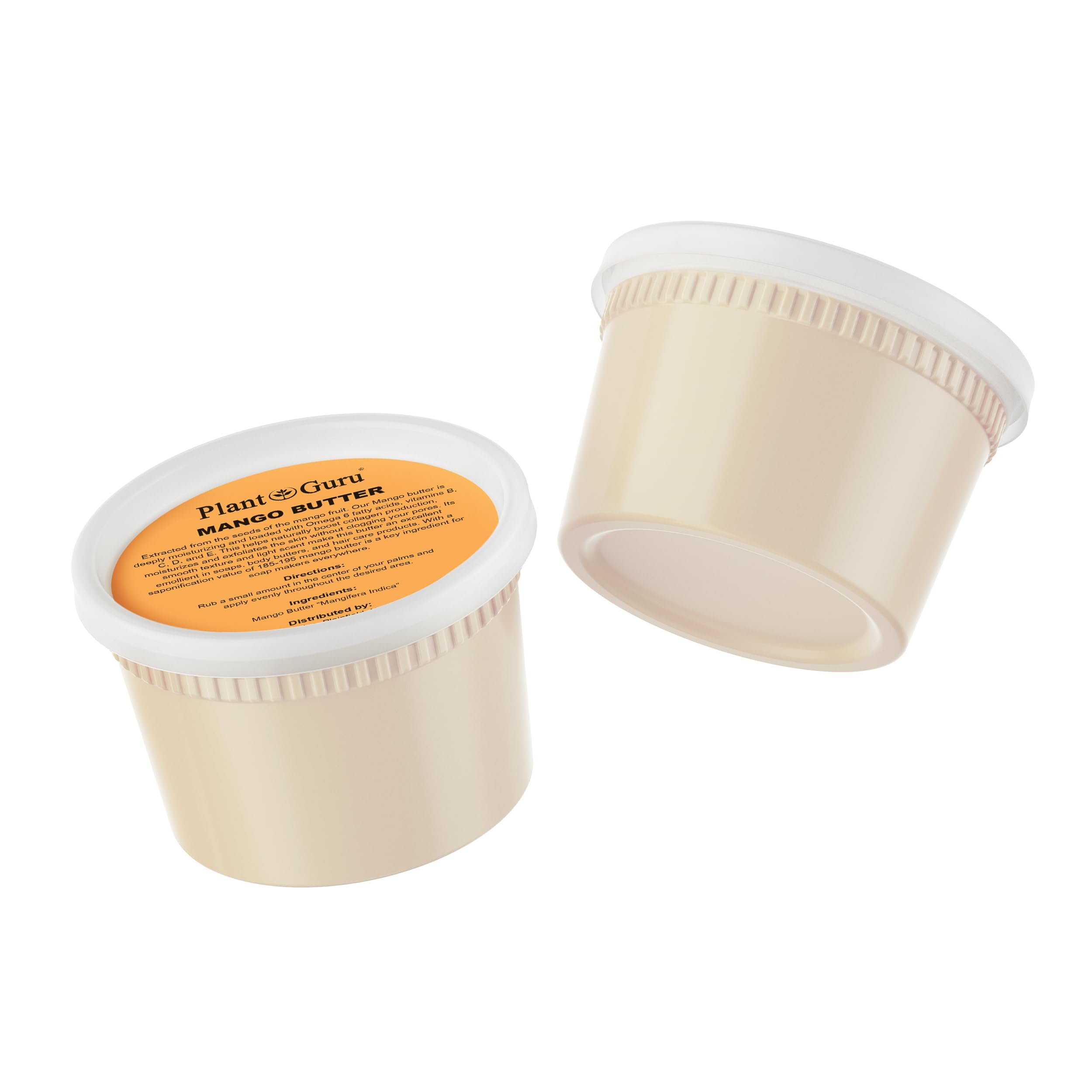 Plant Guru Raw Mango Butter 16 oz – 100% Pure, Unrefined for Skin & Hair