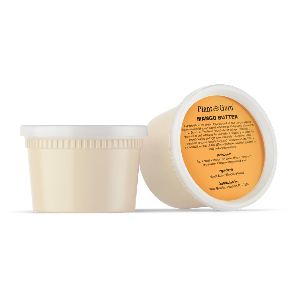 Plant Guru Raw Mango Butter 16 oz – 100% Pure, Unrefined for Skin & Hair