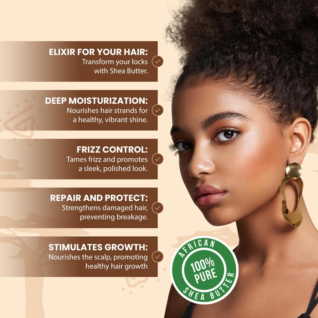 Plant Guru Raw African Shea Butter 32 oz Bulk — 100% Pure Unrefined Yellow Shea Butter for Skin, Hair & DIY Projects