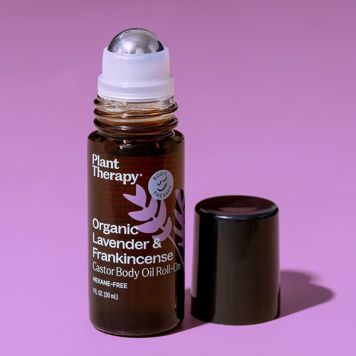 Plant Therapy Organic Lavender & Frankincense Castor Oil Roll-On – 30 mL
