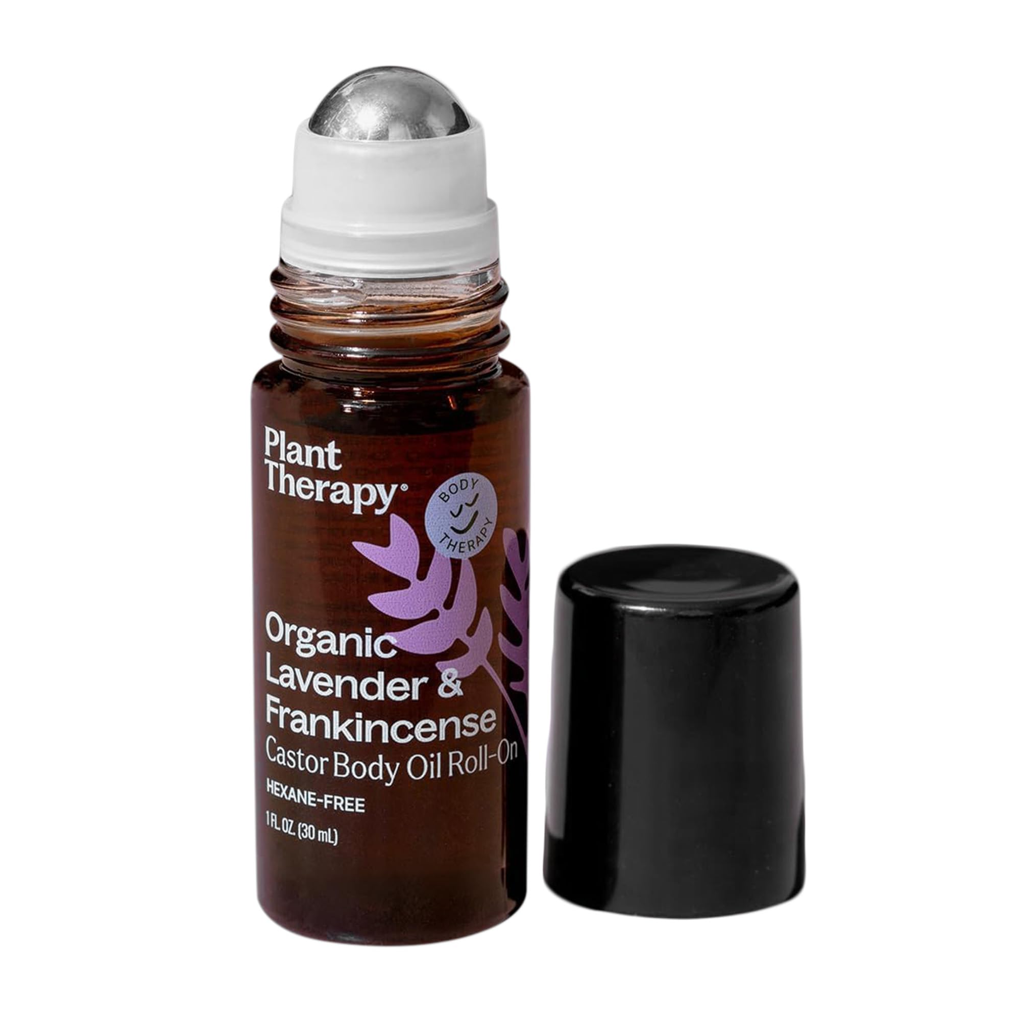 Plant Therapy Organic Lavender & Frankincense Castor Oil Roll-On – 30 mL
