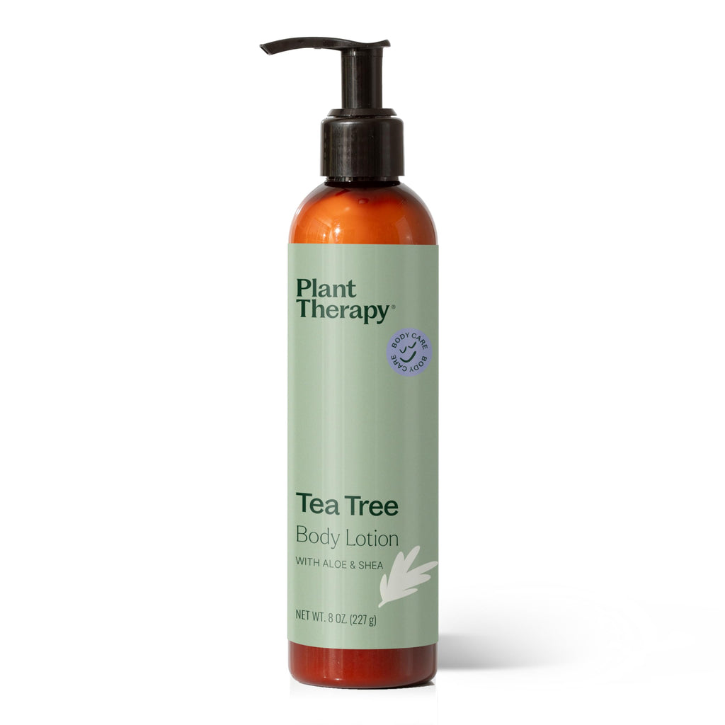 Plant Therapy Tea Tree Body Lotion with Aloe & Shea – Hydrate and Nourish Skin (8 oz)