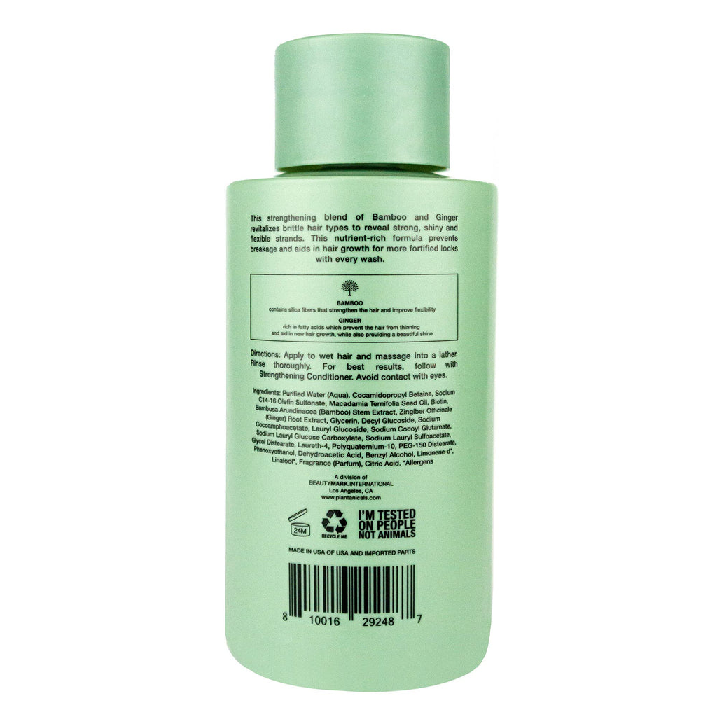 Plantanicals Hair Strengthening Shampoo with Bamboo & Ginger | Revitalizing - 15.2 fl oz