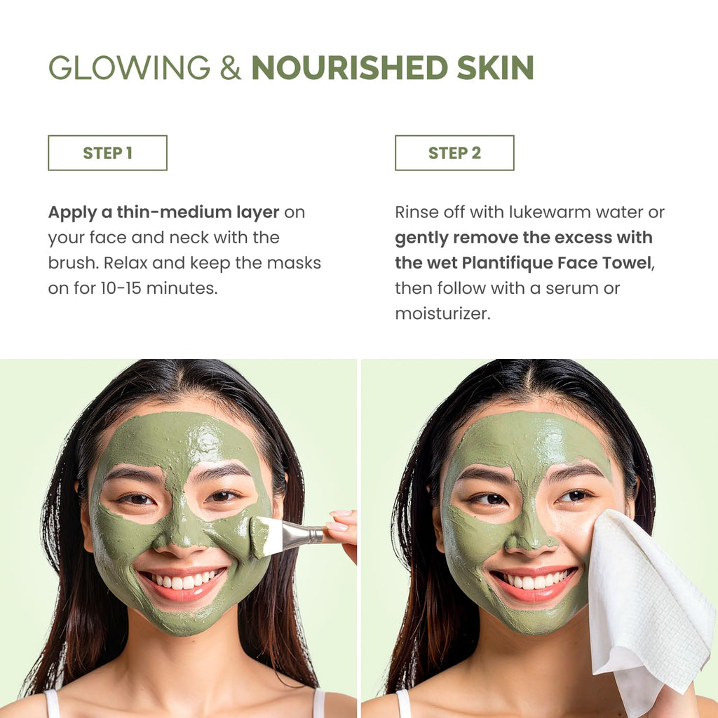 PLANTIFIQUE Korean Skincare Clay Mask – Hydrating Avocado & Superfoods, Vegan (Pack of 2)