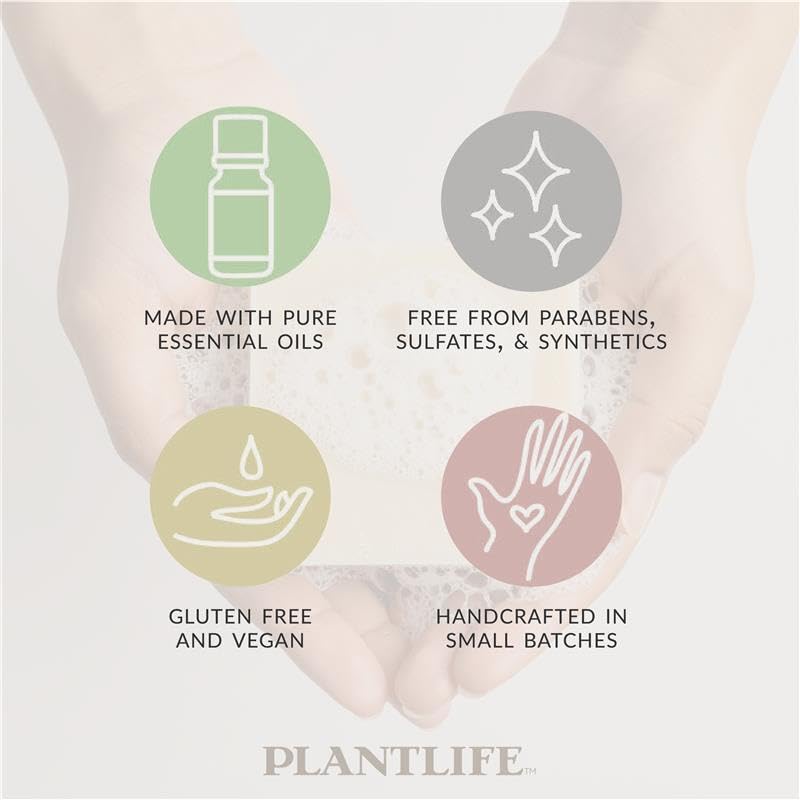 Plantlife Man and Nature All-N-1 6-Bar Soap Pack - Moisturizing & Handcrafted in California