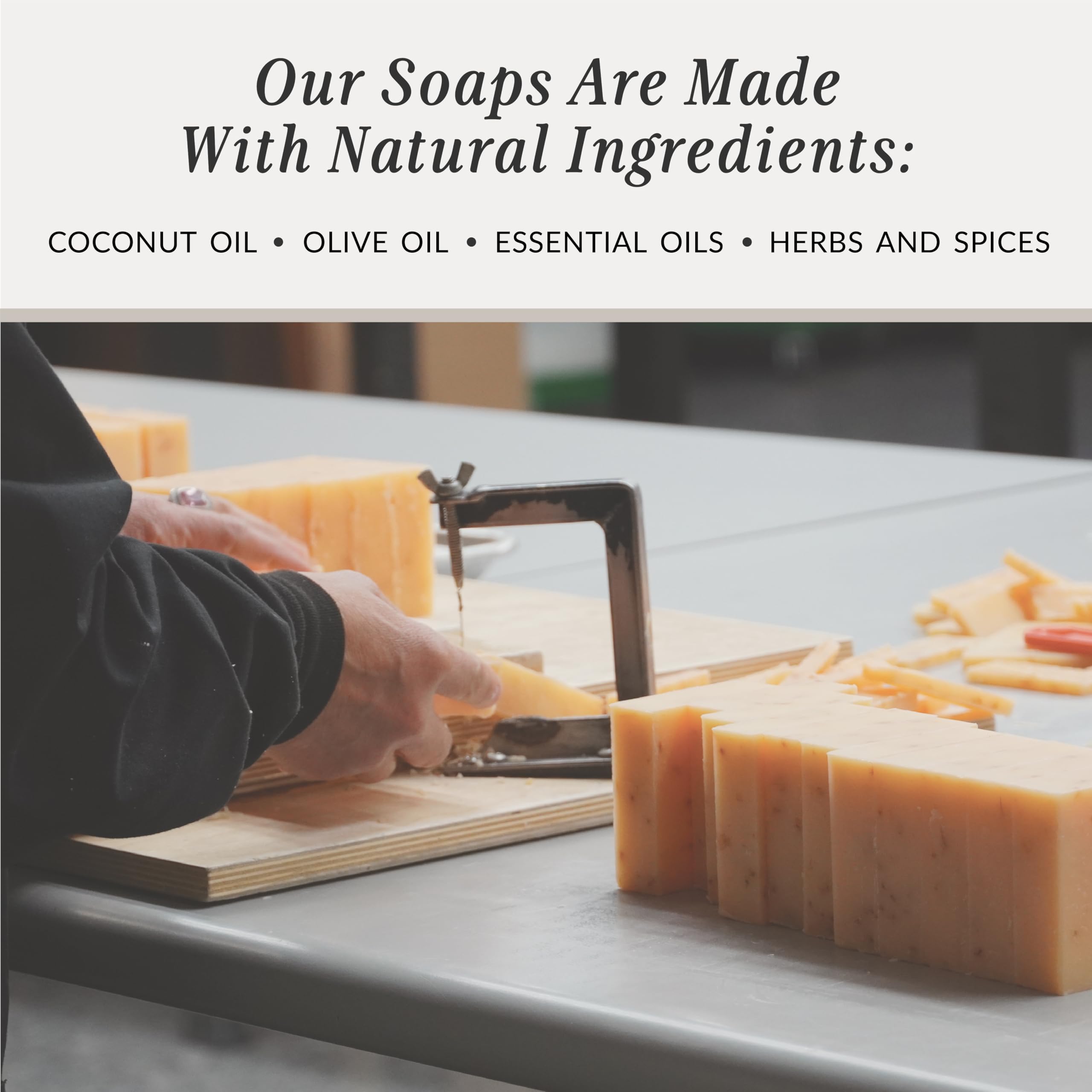 Plantlife Patchouli 3-Pack Bar Soap | Moisturizing, Hand-Crafted, Plant-Based | Made in California