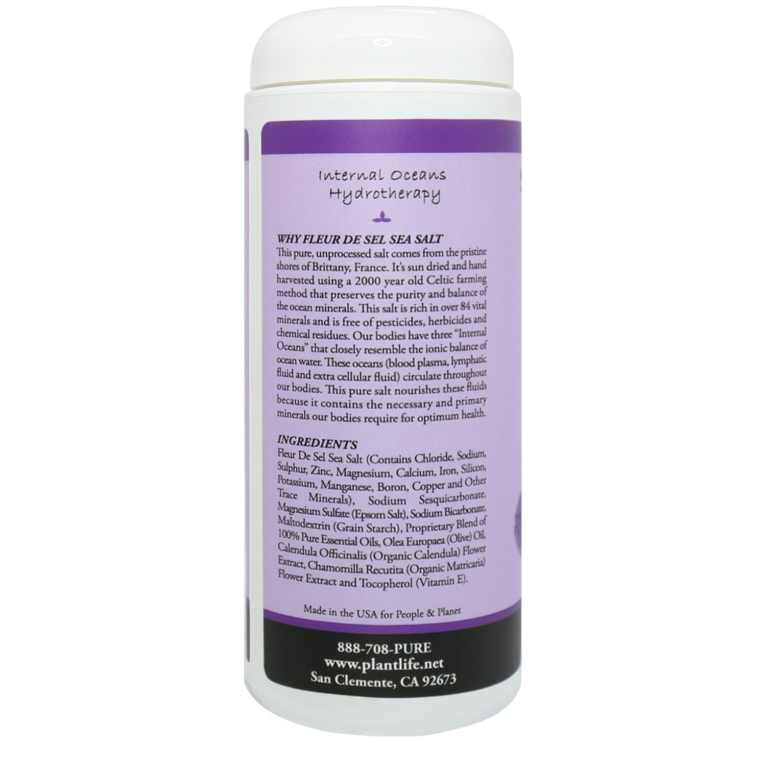 Plantlife Sore Muscle Therapy Bath Salts — Balance, Calm & Release Tension (16 oz) | Made in California