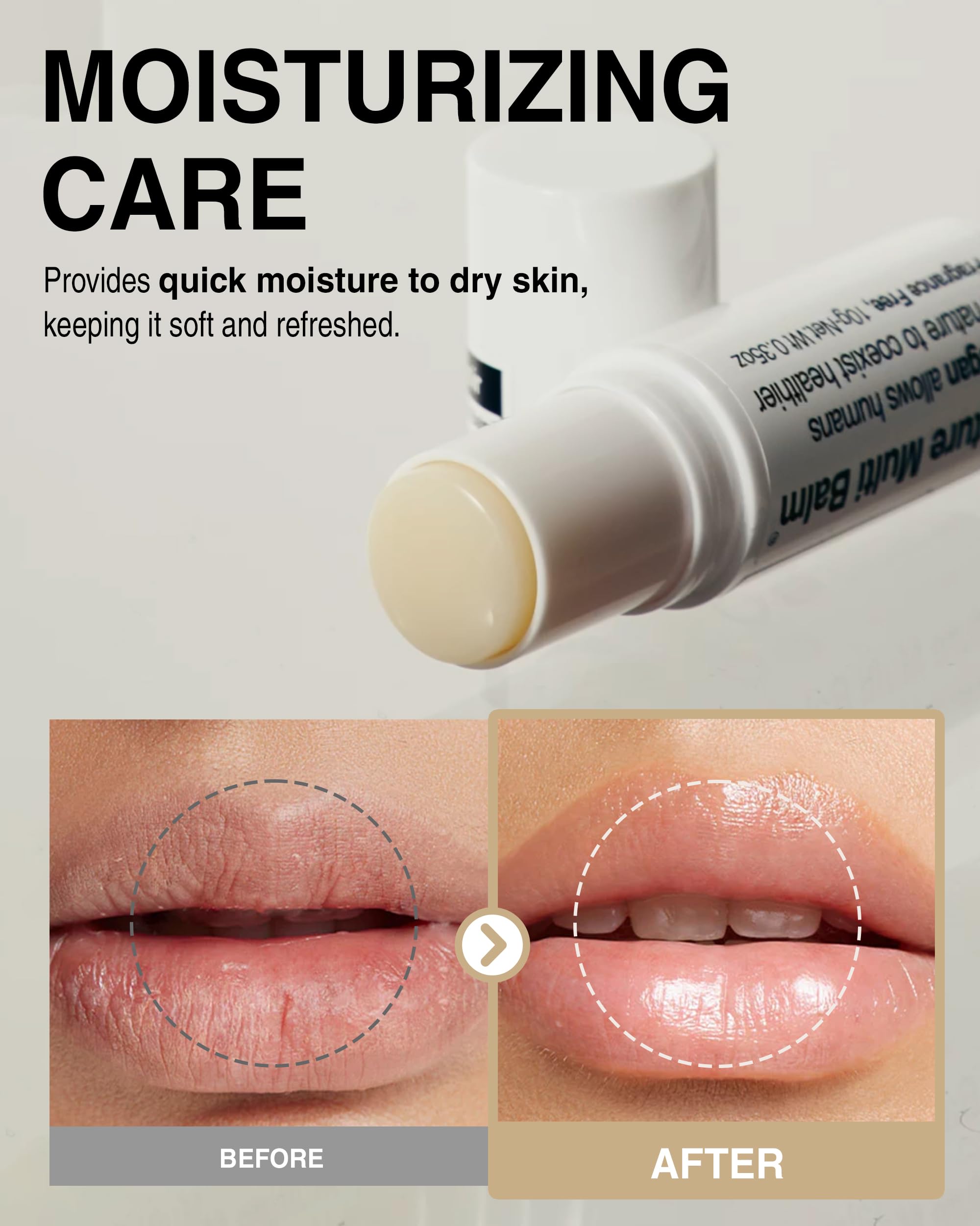 Pleuvoir Korean Moisture Multi Balm Fragrance-Free – Lip & Dry Skin Care with Sunflower Seed Oil & Shea Butter | Vegan K-Beauty 0.35oz