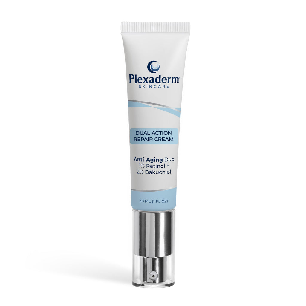 Plexaderm Dual Action Repair Neck Cream — 1 oz with Retinol, Bakuchiol & Hyaluronic Acid