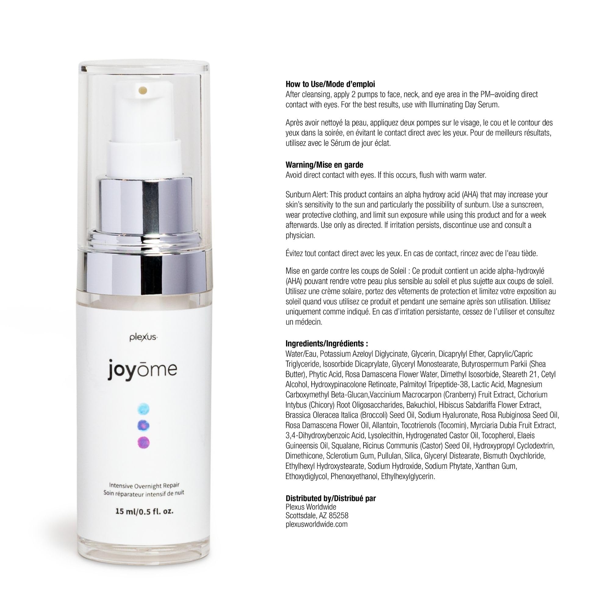 Plexus Joyome Intensive Overnight Repair 15ml – Reduce Deep Lines & Age Spots