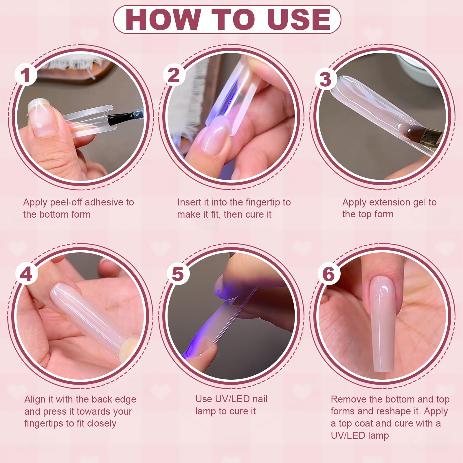 Plman 240 PCS Sandwich Nail Dual Forms – Polygel & Builder Gel Extension Kit (14 Sizes, Trapezoidal)