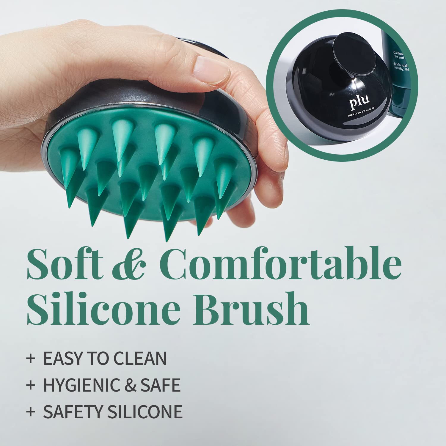 PLU Korean Therapy Scalp Scrub with Silicone Massager – Walnut Exfoliant for Oily Scalp & Dandruff