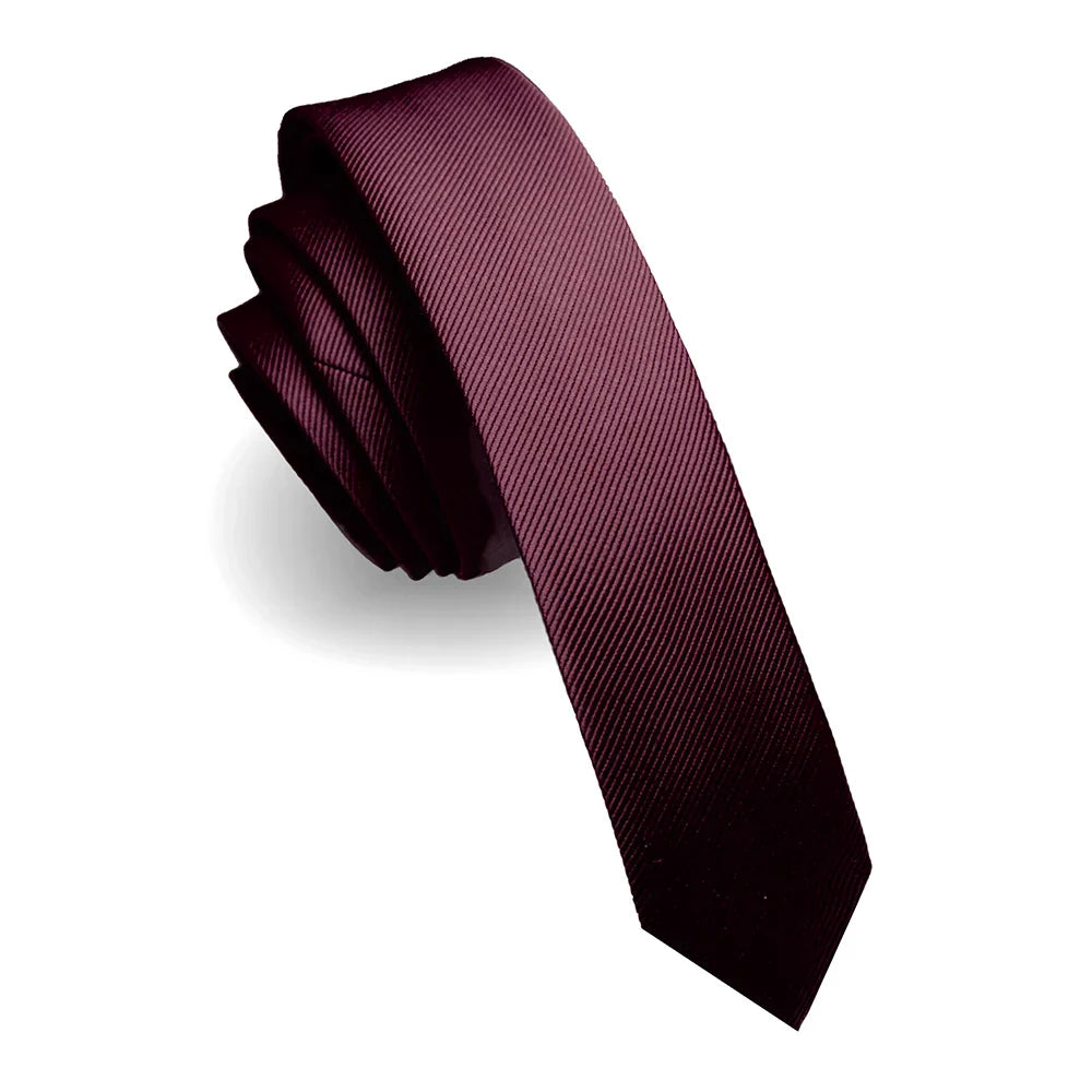 Plum Skinny Silk Tie