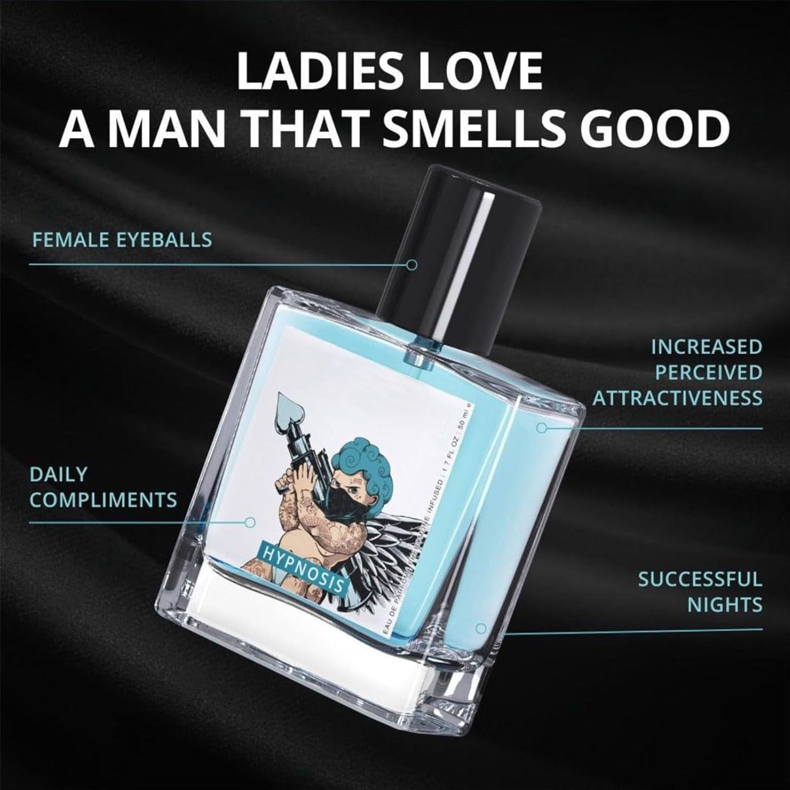 Plymun Hypnosis 2.0 Cologne for Men – Pheromone-Enhanced Eau de Parfum, Long-Lasting, 50ml