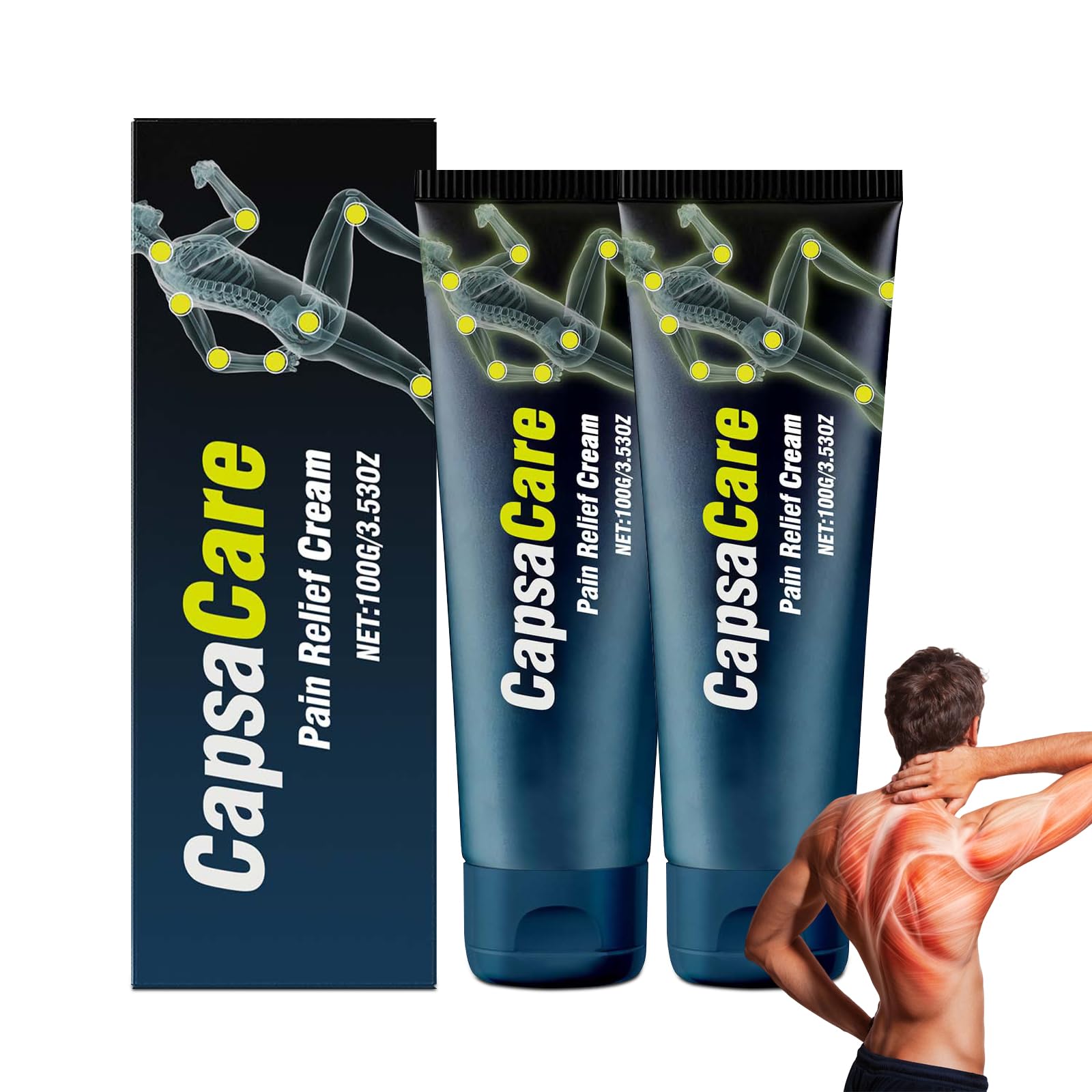 Pnylqo Capsacare Neuropathy Relief Cream – 2-Pack | Neurosoothe Formula for Hands, Feet, Joints