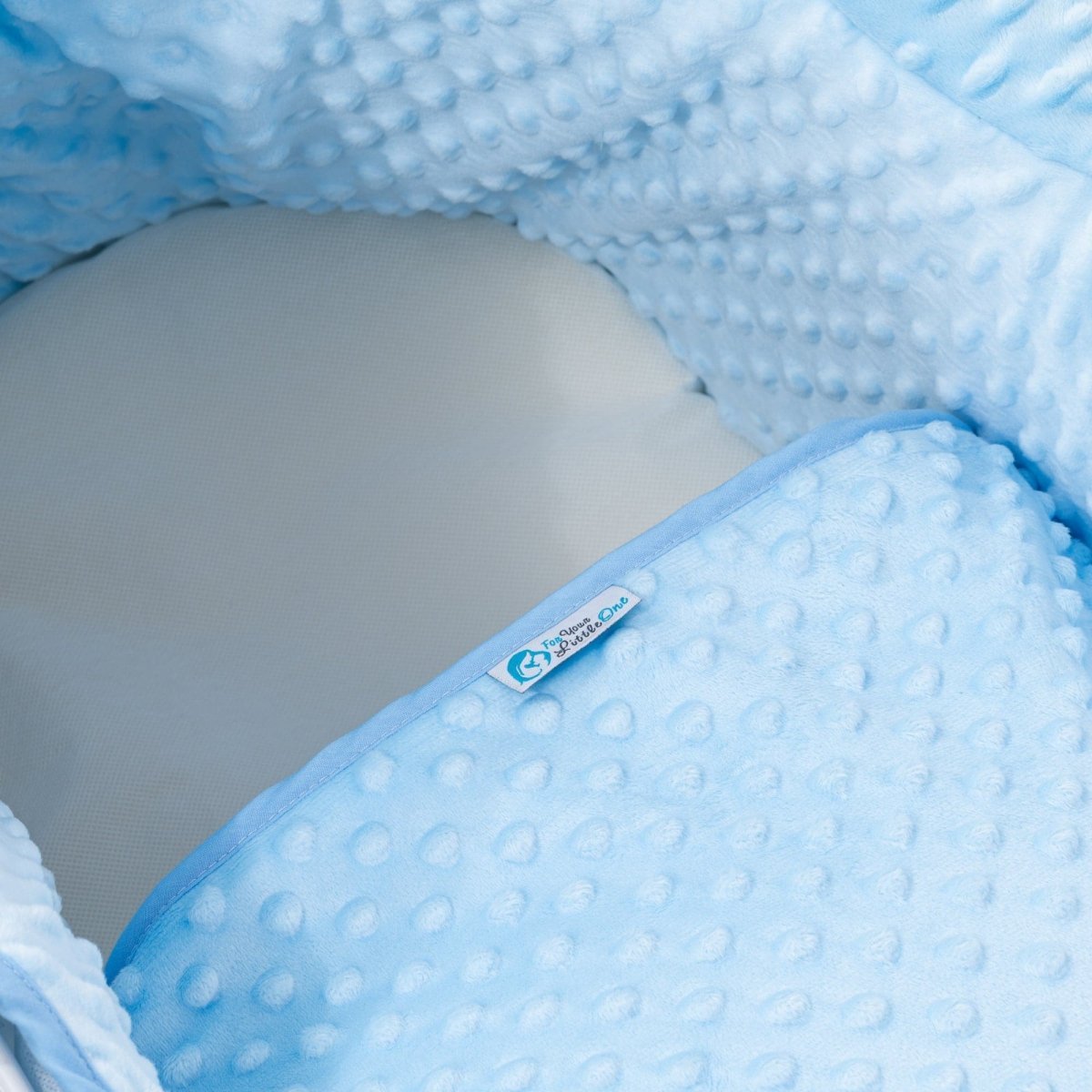 Pod Blue Dimple Moses Basket Bedding Set (Basket Not Included!)