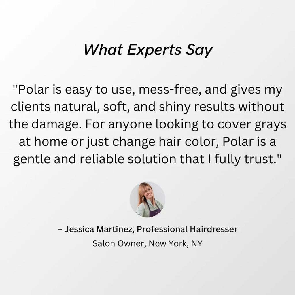 POLAR HAIR CARE Polar Haircare Jet Black Hair Dye Shampoo for Gray Coverage – Semi-Permanent, 6.76 fl oz