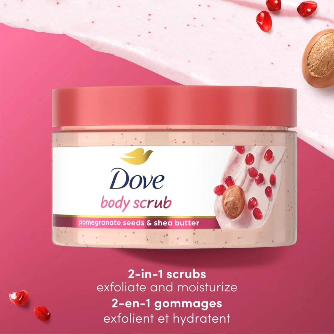 Dove Limited Edition Merry Berry Set – Pomegranate & Hibiscus Rejuvenating Body Wash & Exfoliating Scrub (2 Count)