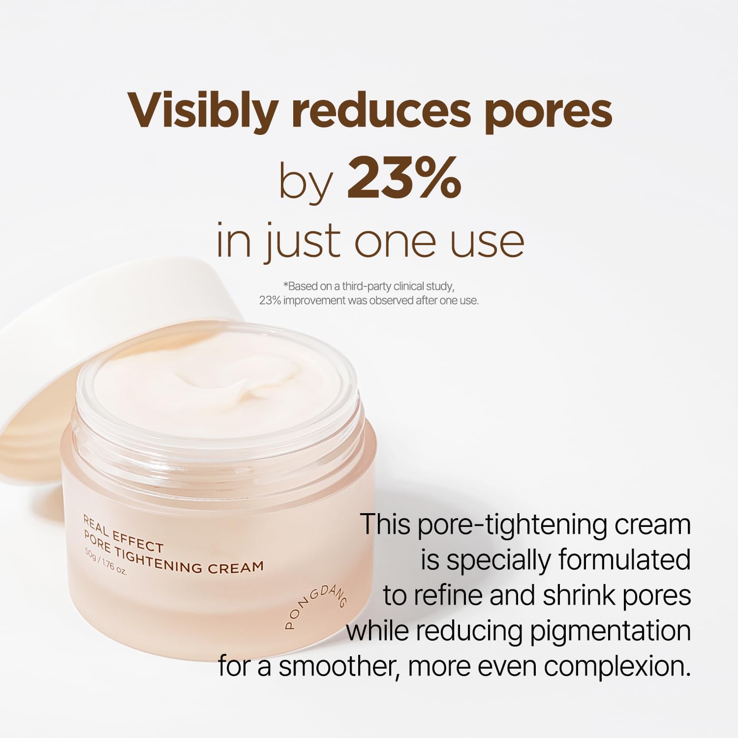 PONGDANG Pore Tightening Cream 1.76 oz | Hydrating & Refining Formula with Niacinamide & White Truffle | Korean Skincare