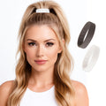 PONY-O Bendable Hair Ties – 2 Small, Volumizing & Gentle (Brown & White)