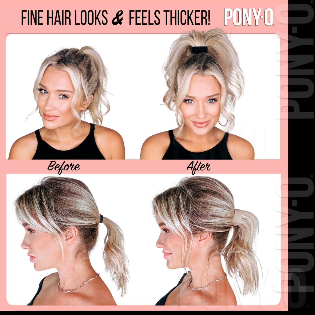 PONY-O 2 Large Bendable Hair Ties – Secure, Gentle Hold for Thick Hair (Copper Core)