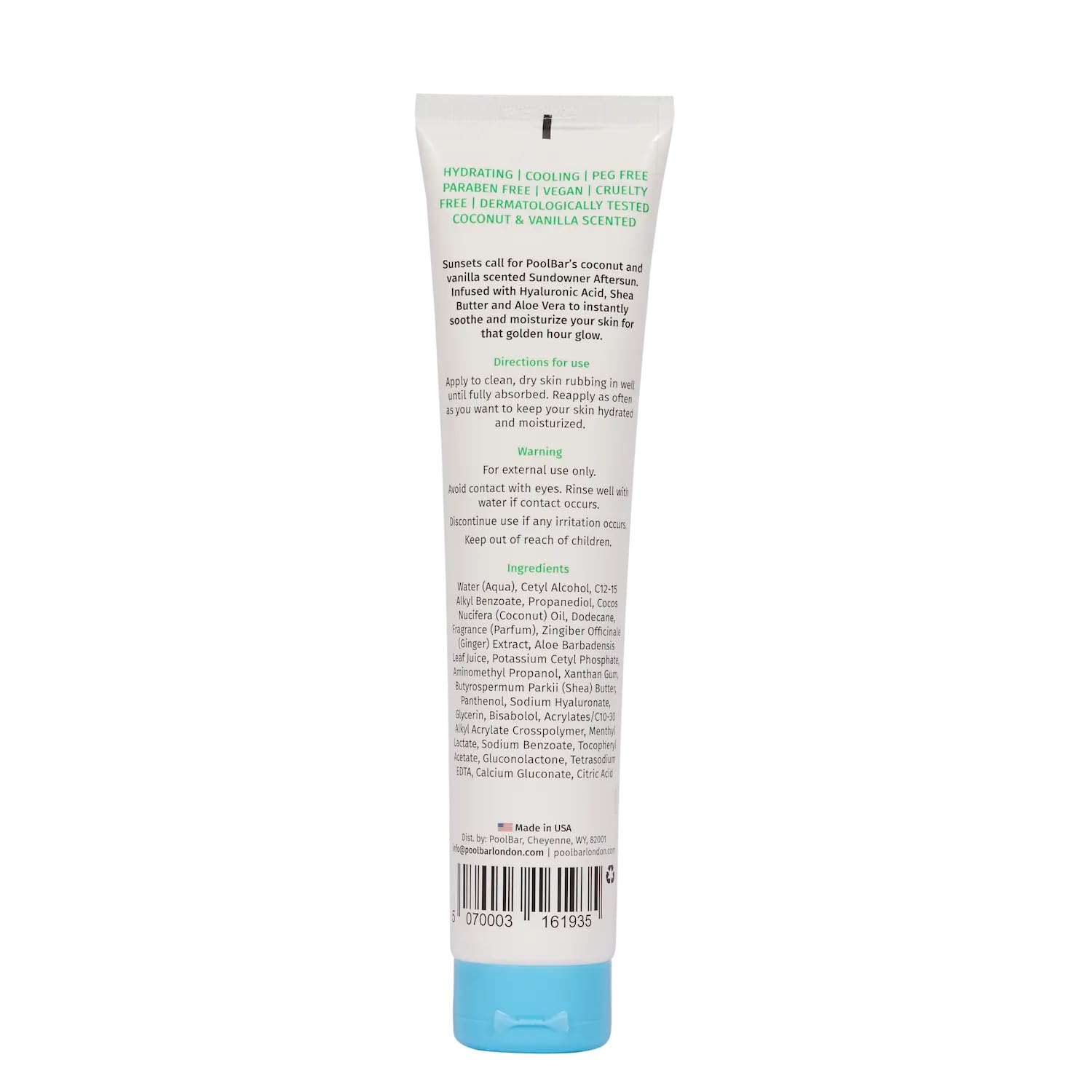 PoolBar Sundowner Aftersun Body Lotion – Hydration & Soothing Relief, Coconut Vanilla, 200ml (3-Pack)