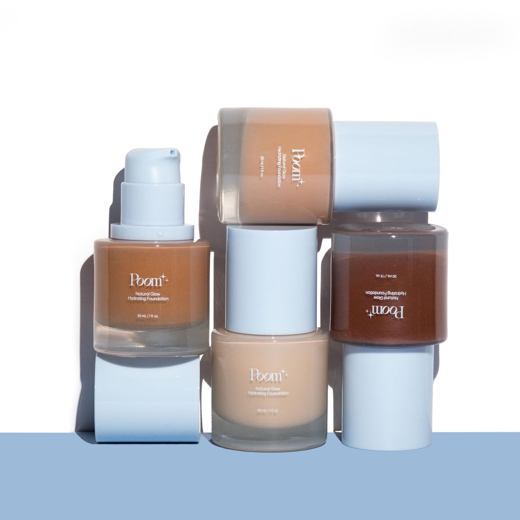 Poom Natural Glow Hydrating Foundation (Medium Neutral #300) – Buildable Coverage with Skincare Benefits