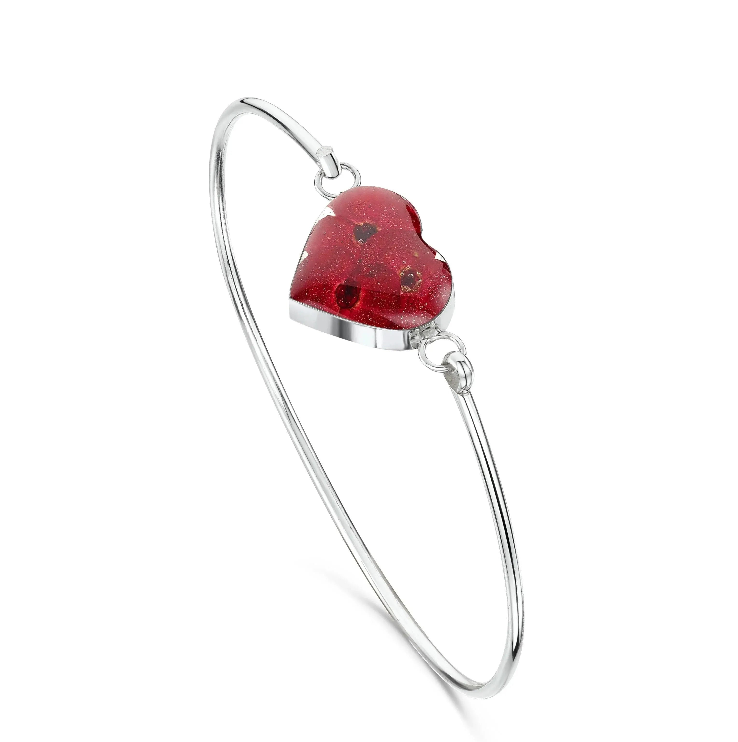 Poppy Heart Bangle