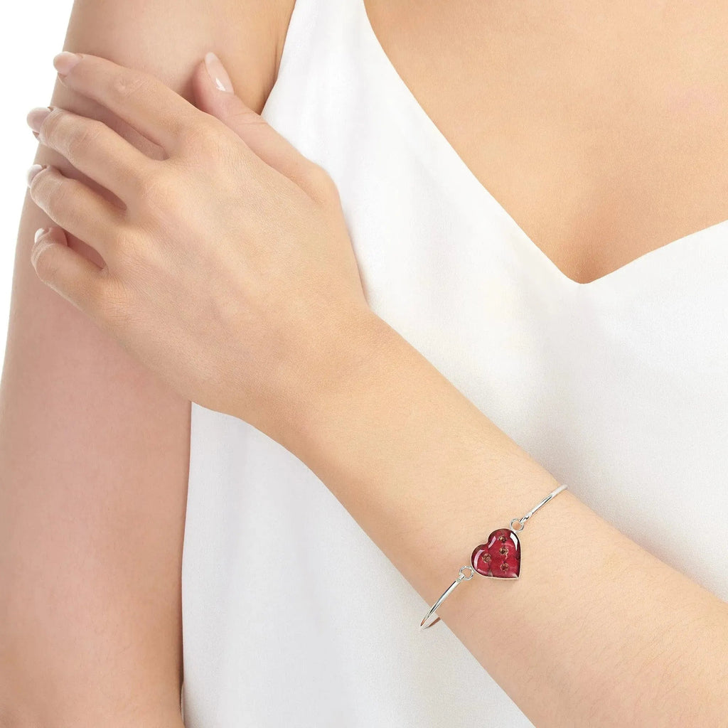 Poppy Heart Bangle