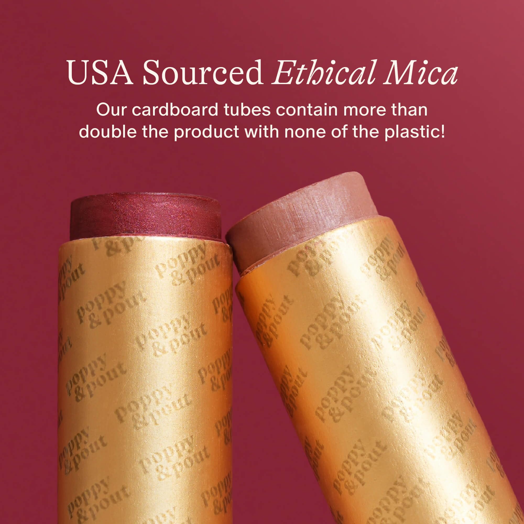 Poppy & Pout All Natural Lip Tints – Bare & Beautiful Trio | Cruelty Free, Sustainable Cardboard Tubes