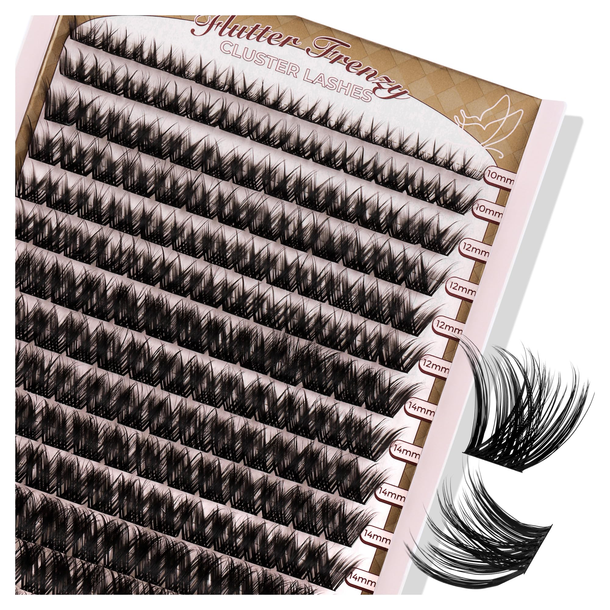 PopUp Cluster Lashes 168pcs – Wispy D-Curl Lashes for DIY Home Extensions (Y163)