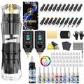 POSEIDON Tattoo Pen Set – Cordless Kit with Dual 1500mAh Batteries & 20 Cartridges