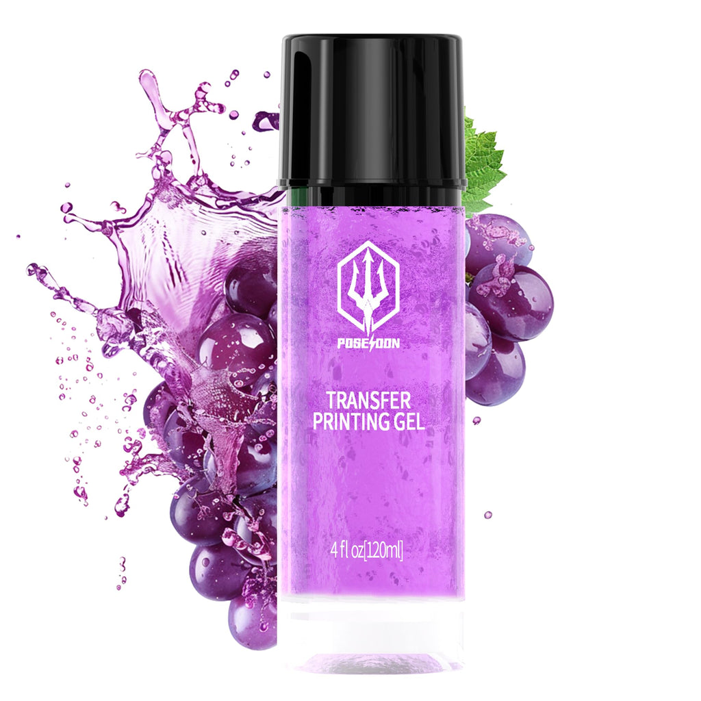 POSEIDON Tattoo Stencil Transfer Gel – Long-Lasting, Smudge-Proof, Juicy Grape Scent (4 fl oz / 120 ml)