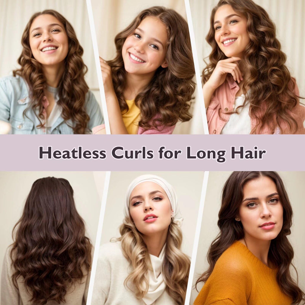 Posicurly Overnight Hair Curlers – Heatless Curls 6-Pack with Satin Scarf