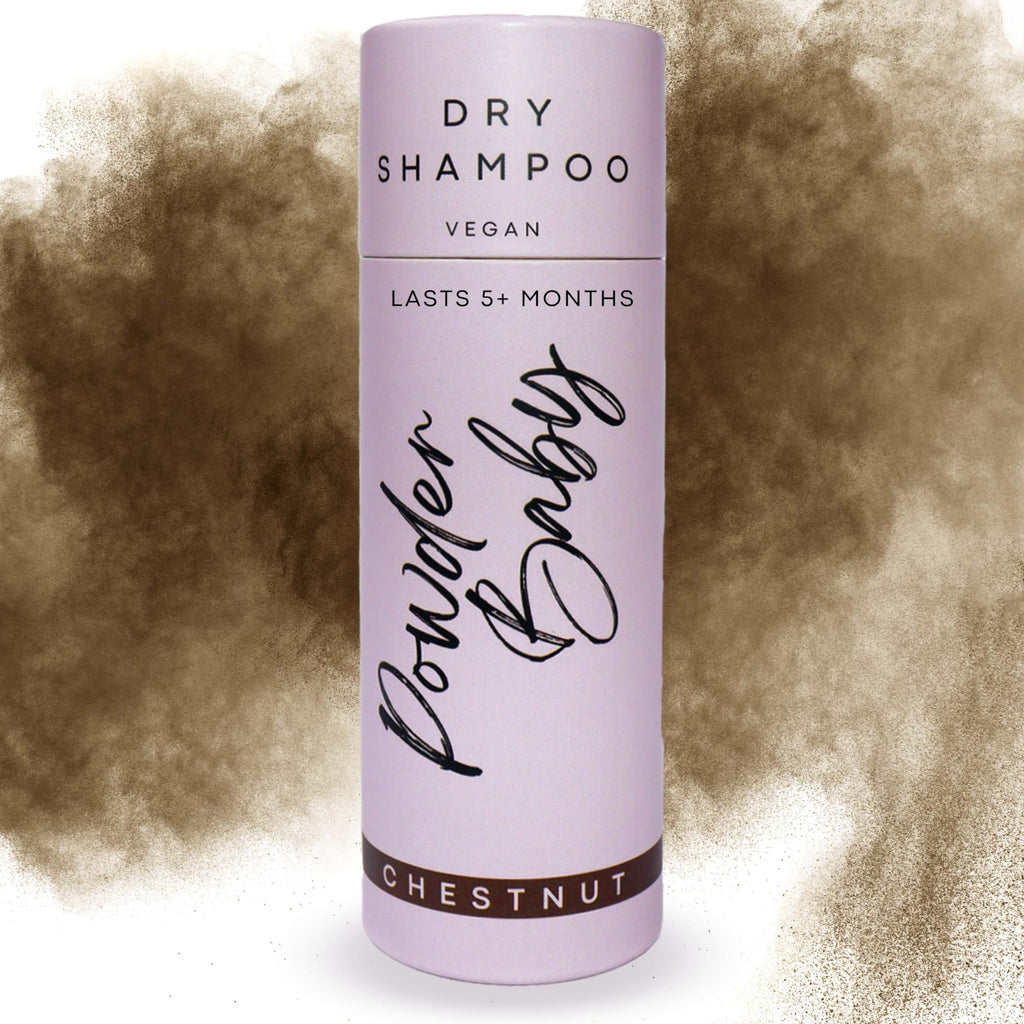 Powder Baby Dry Shampoo Powder | Organic & Vegan Tint for Chestnut Hair | 1.7 oz